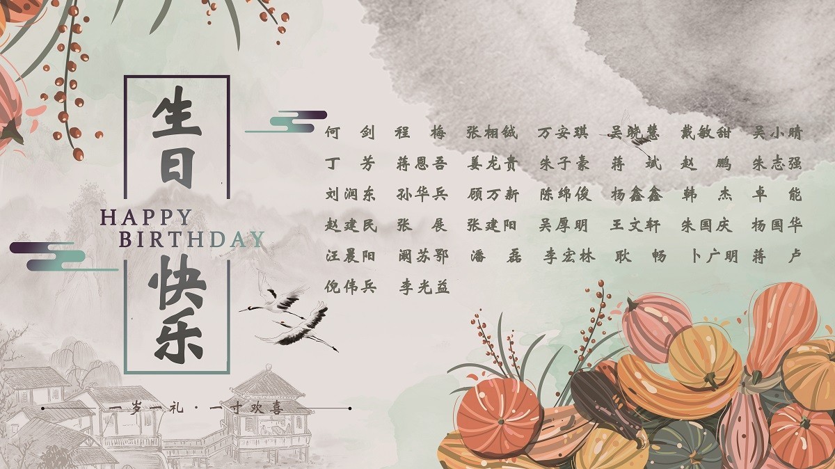【生日祝?！抗ё?0月生日的員工生日快樂！